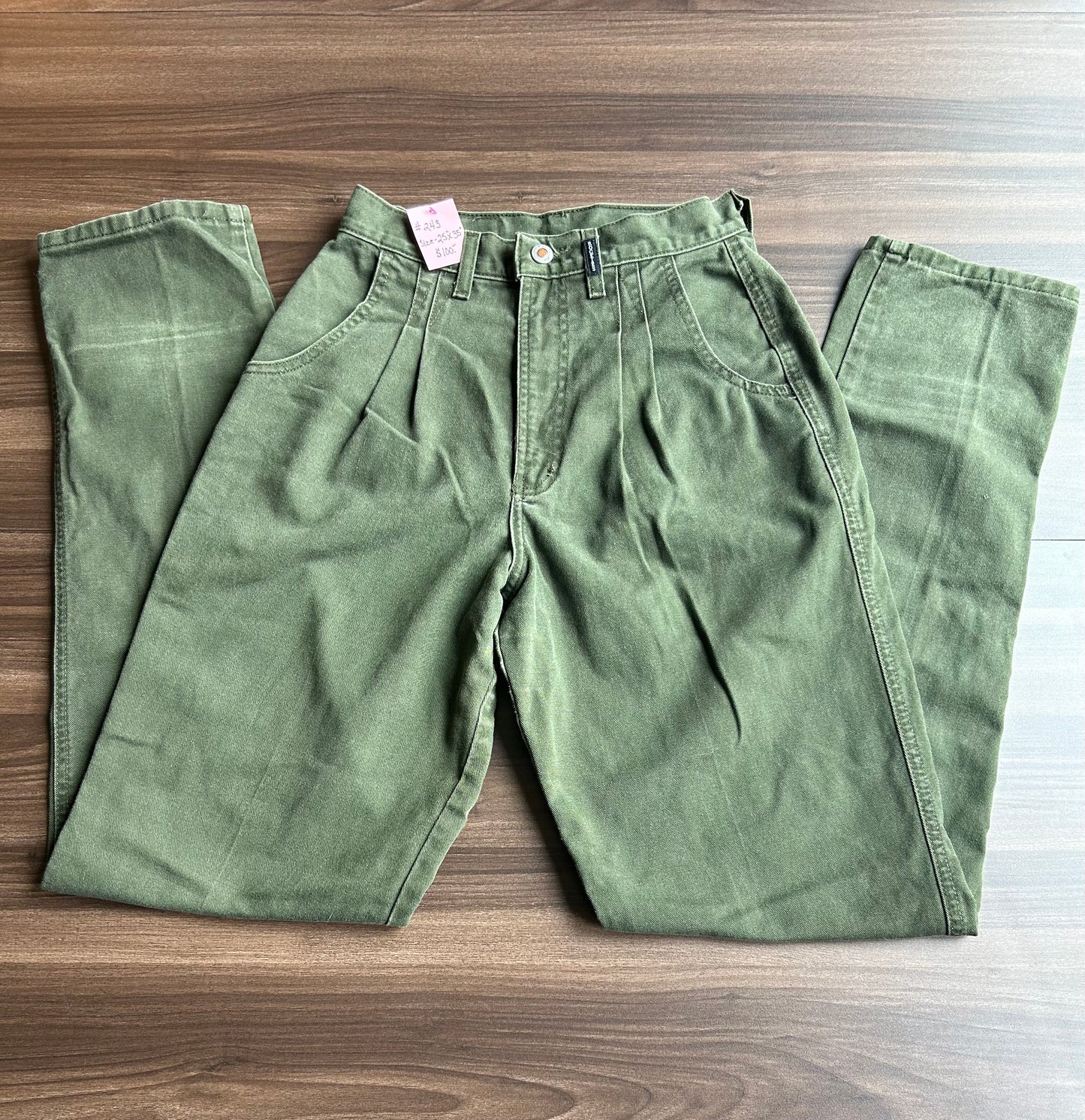 Rockies Bareback Jeans Hunter Green Size 25x35