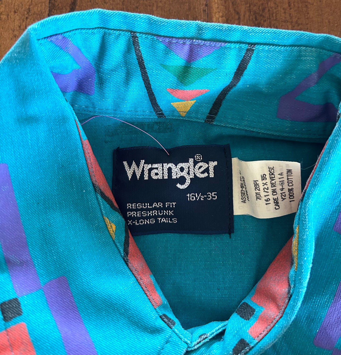 Wrangler Brushpopper Teal Aztec Size 16.5-35 (L)