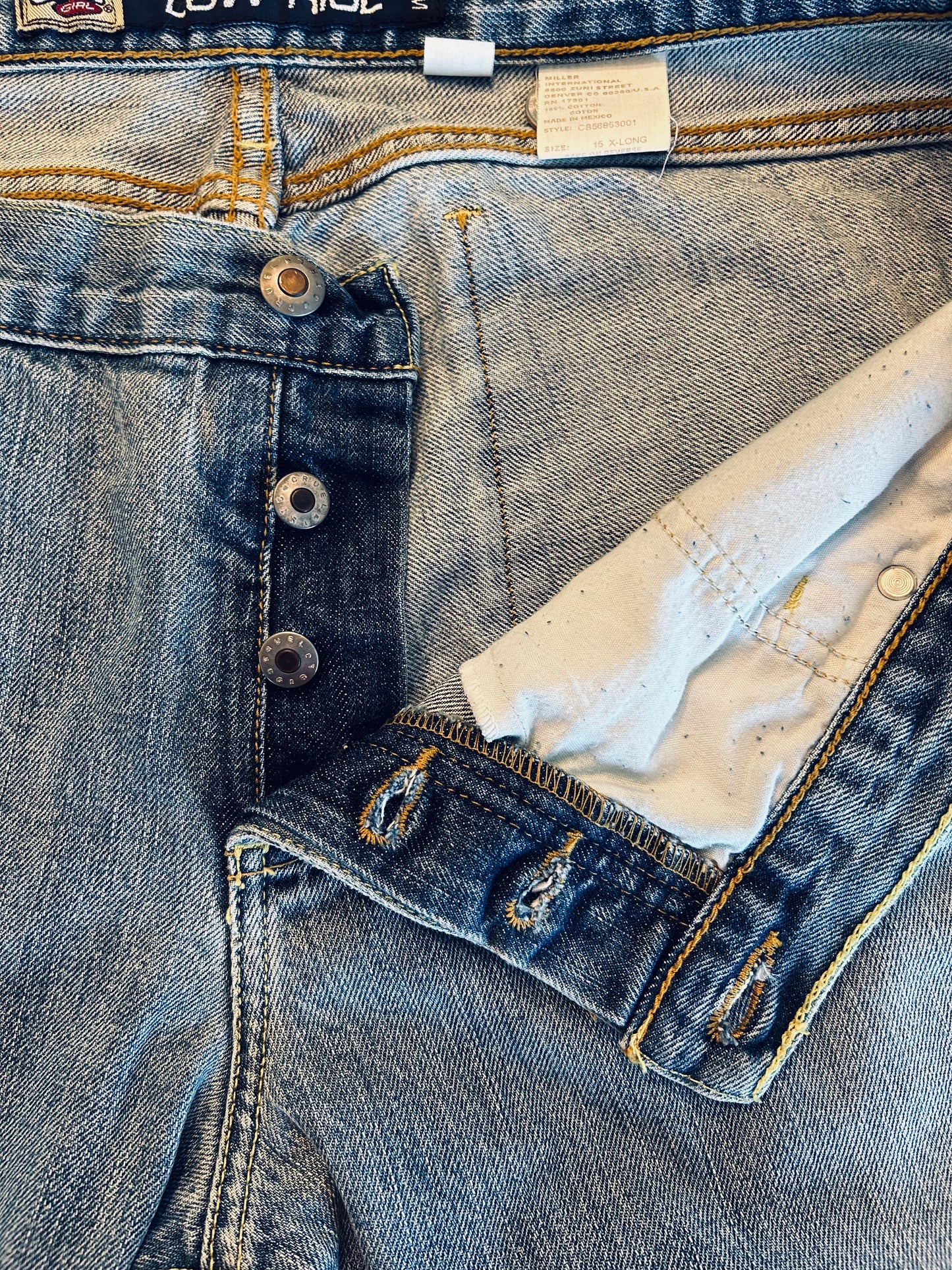 Vintage Cruel Girl Jeans with Button Fly Size 36x36