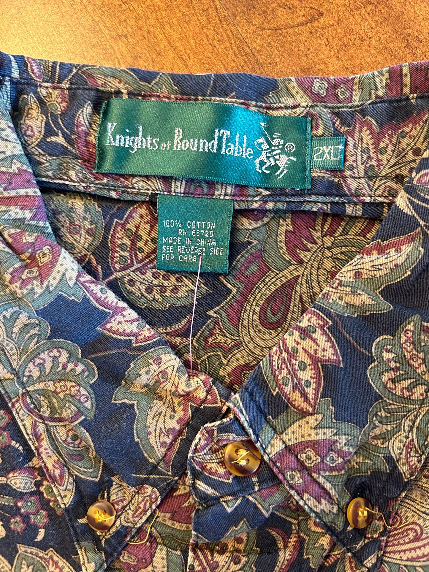 Vintage Floral Button Up Size XXLT