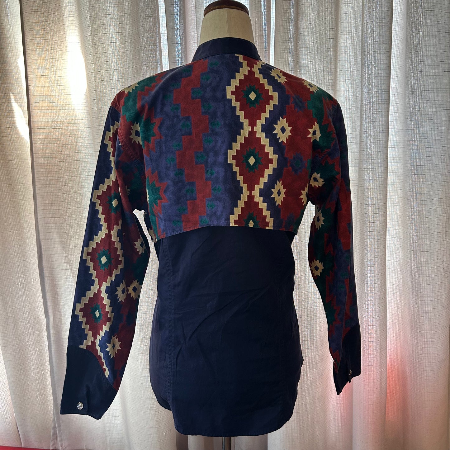 Vintage Wrangler Silver Lake Button Up with Shoulder Pads Ladies Size S