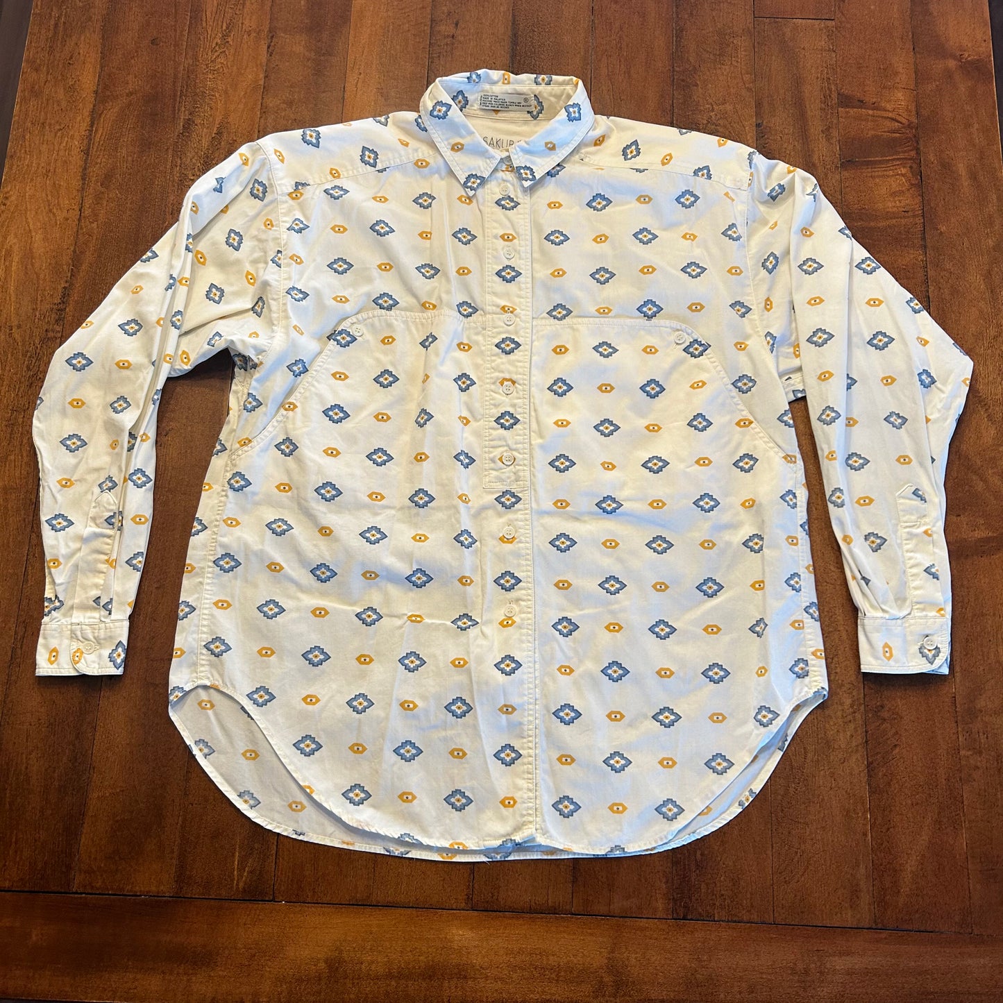 Vintage Sakura Sport Aztec Button Up Ladies Size M