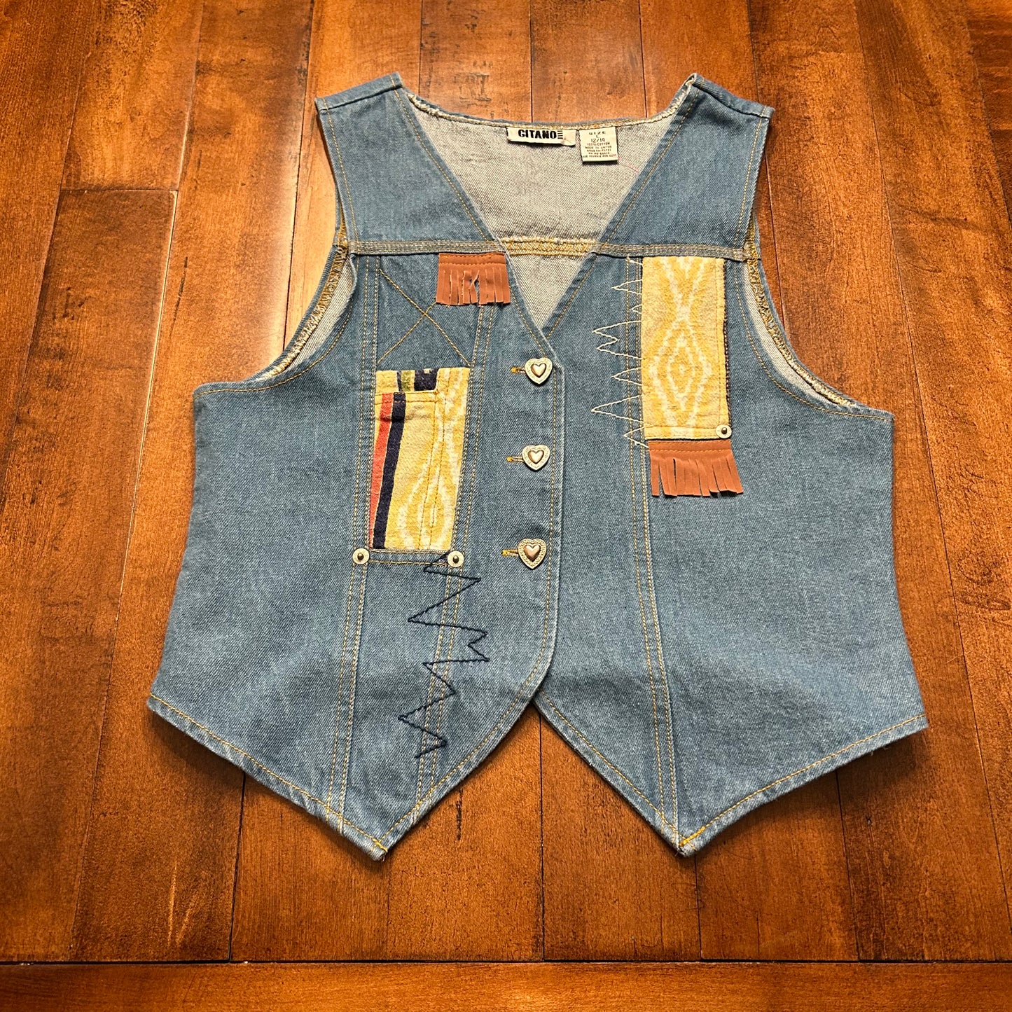 Vintage Gitano Jean Vest Kids Size L or Ladies XS