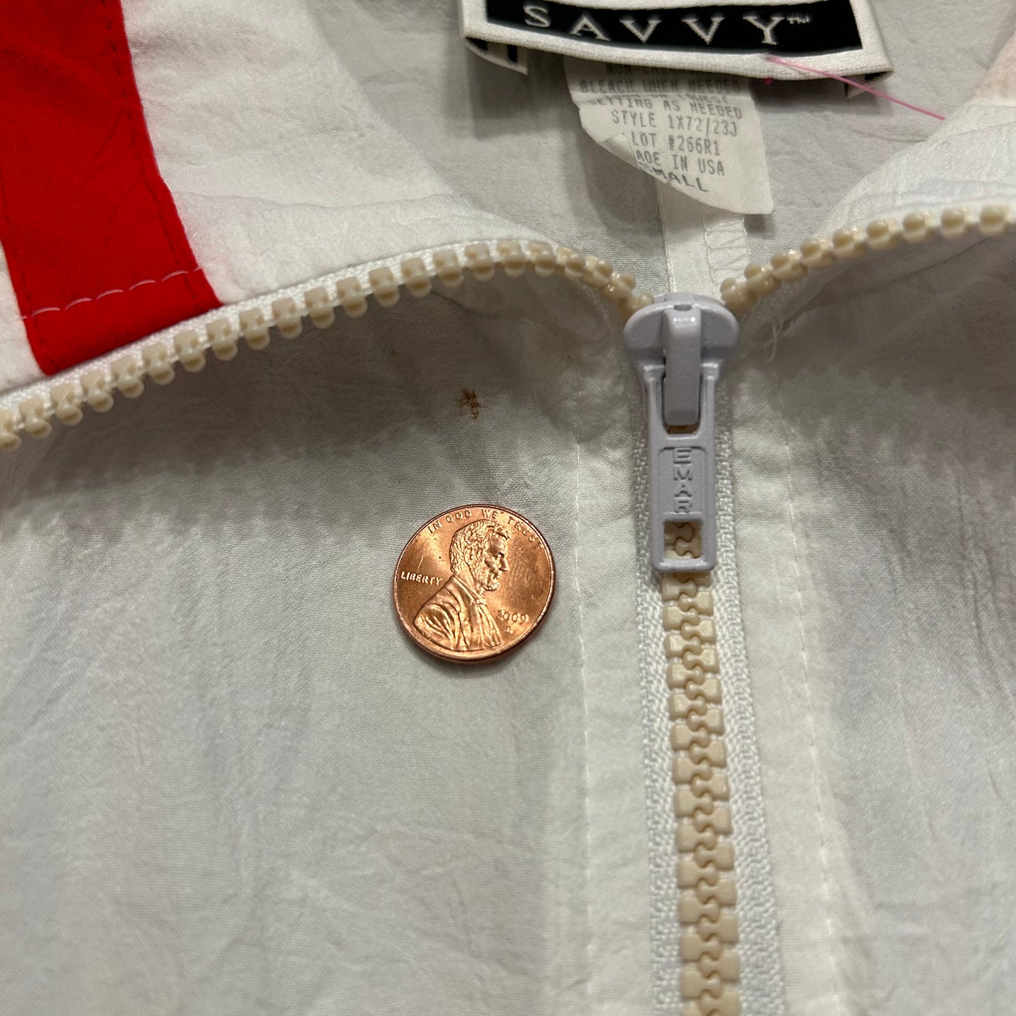 Vintage Sport Savvy Wind Breaker with Shoulder Pads Size S