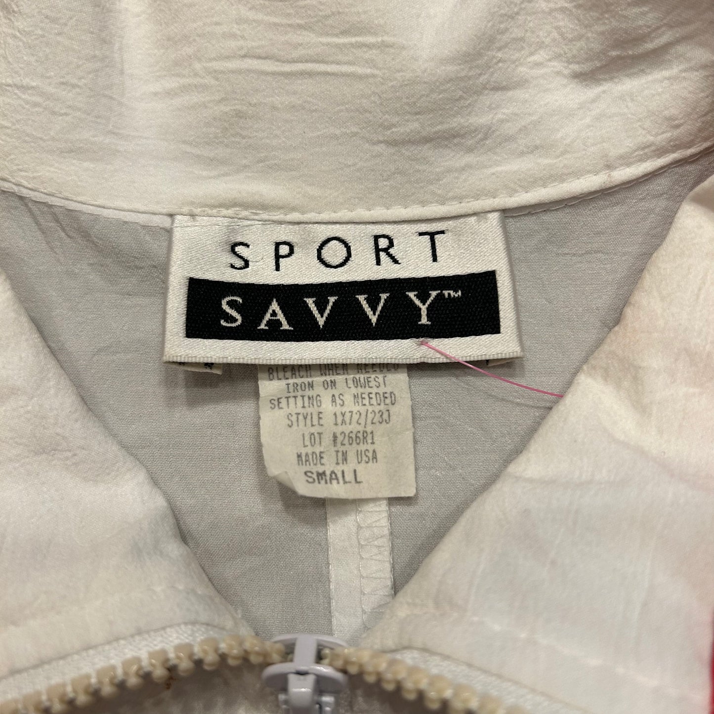 Vintage Sport Savvy Wind Breaker with Shoulder Pads Size S
