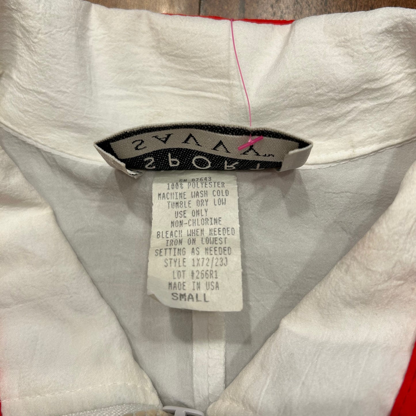 Vintage Sport Savvy Wind Breaker with Shoulder Pads Size S