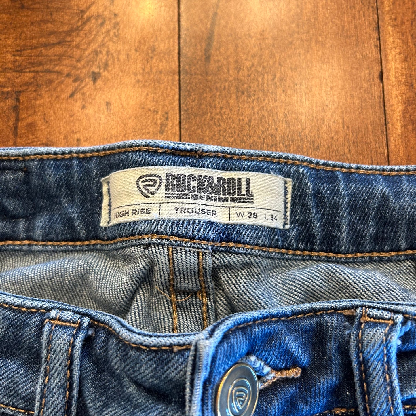 Rock & Roll High Rise Trouser Jeans Size 28x34