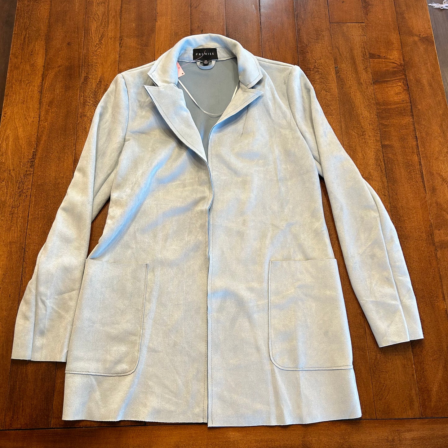 Light Blue Suede Premise Jacket Size XS
