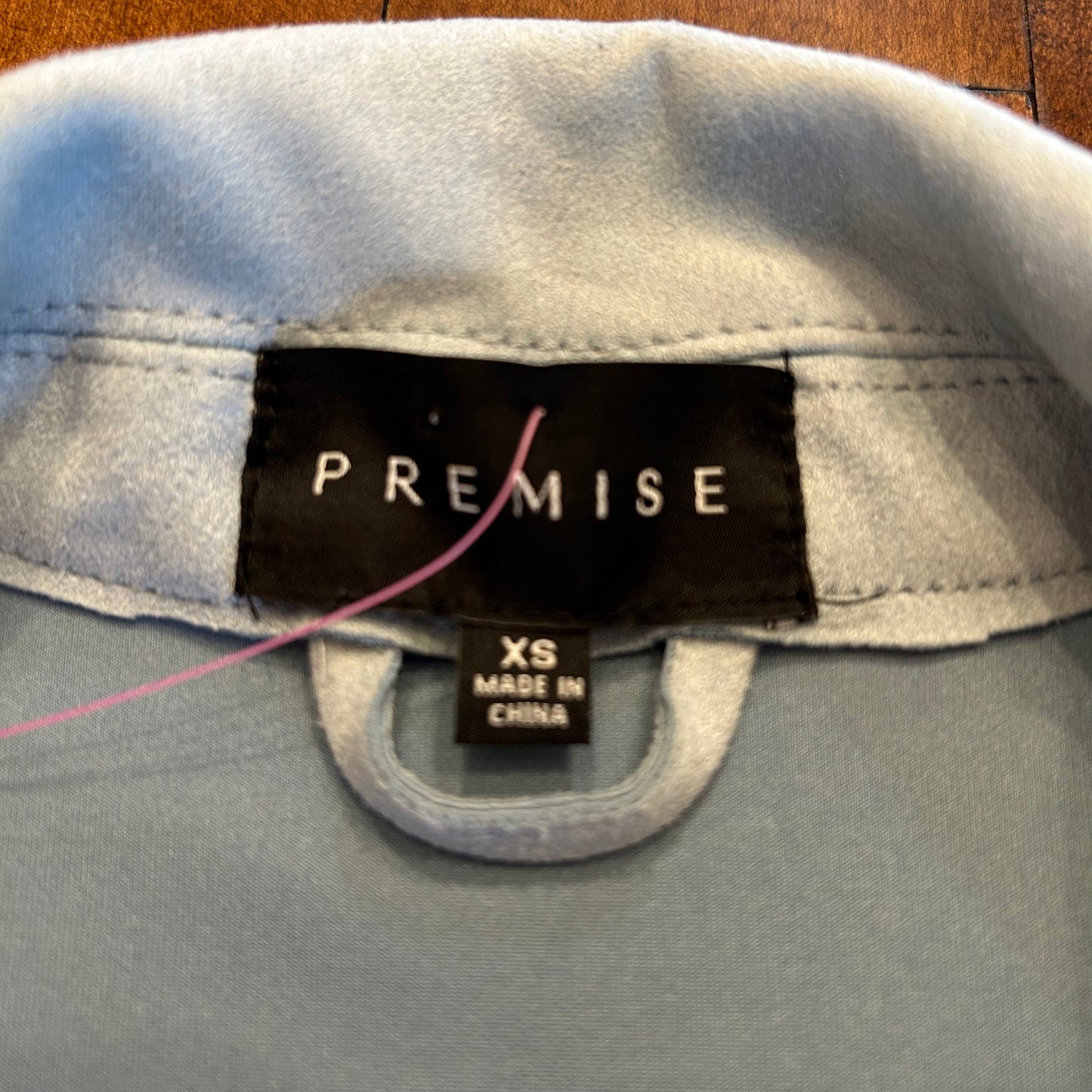 Light Blue Suede Premise Jacket Size XS