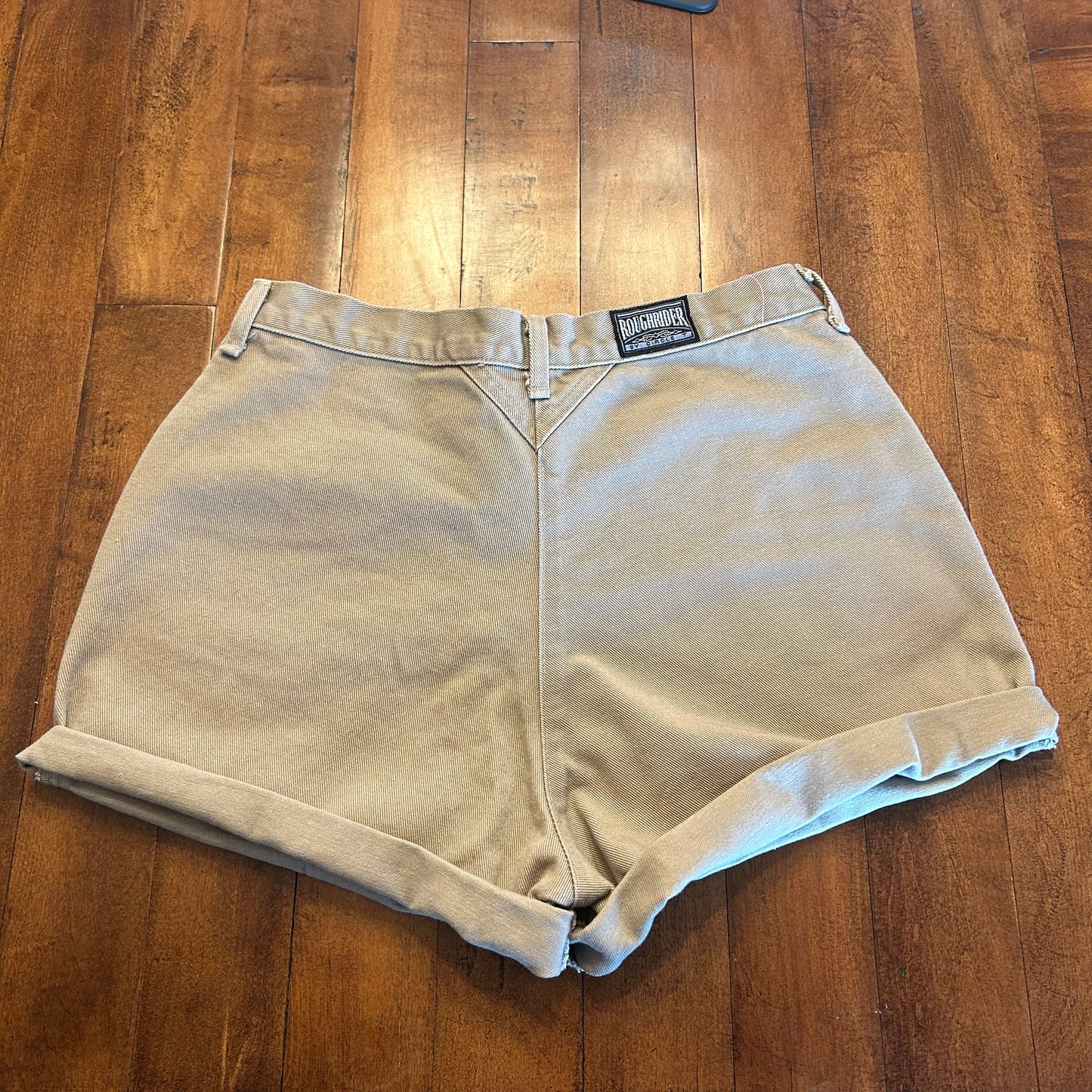 Vintage Roughrider by Circle T Tan Bareback Cut Off Shorts Size 30