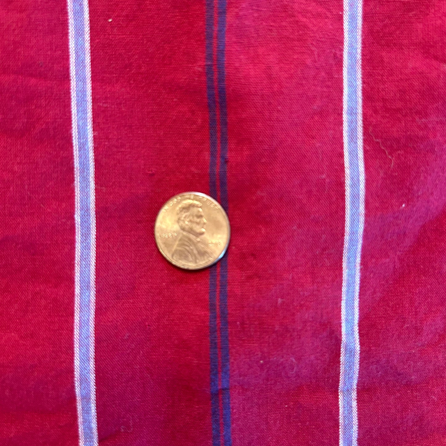 Vintage Wrangler Pearl Snap Short Sleeve Red Pin Stripe Size XL