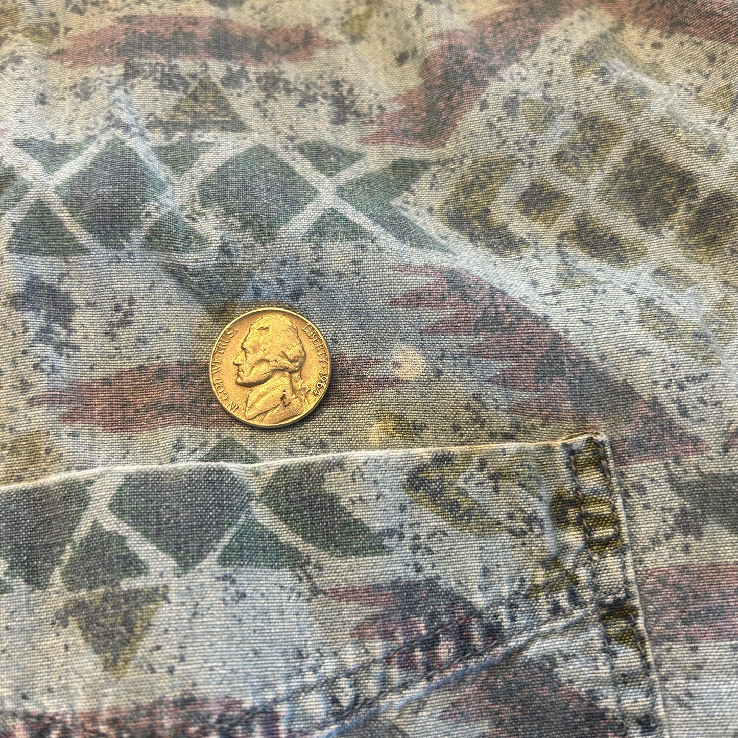 Vintage Tones by CC Sport Aztec Button Up Size M
