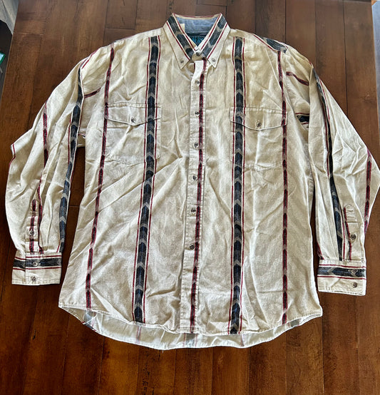 Lone Roo by Roper Button Up Size 16.5-36 (L)