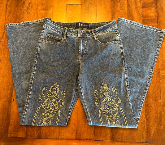 Vintage Embroidered l.e.i. Jeans Size 9x32