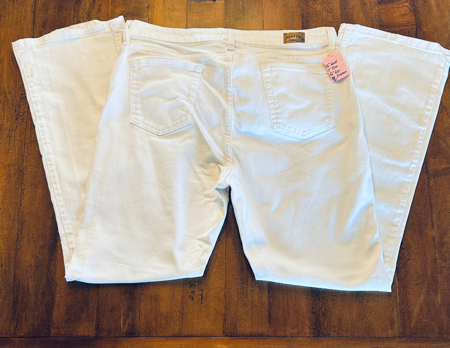 Vintage Riders White Jeans Size 36x31