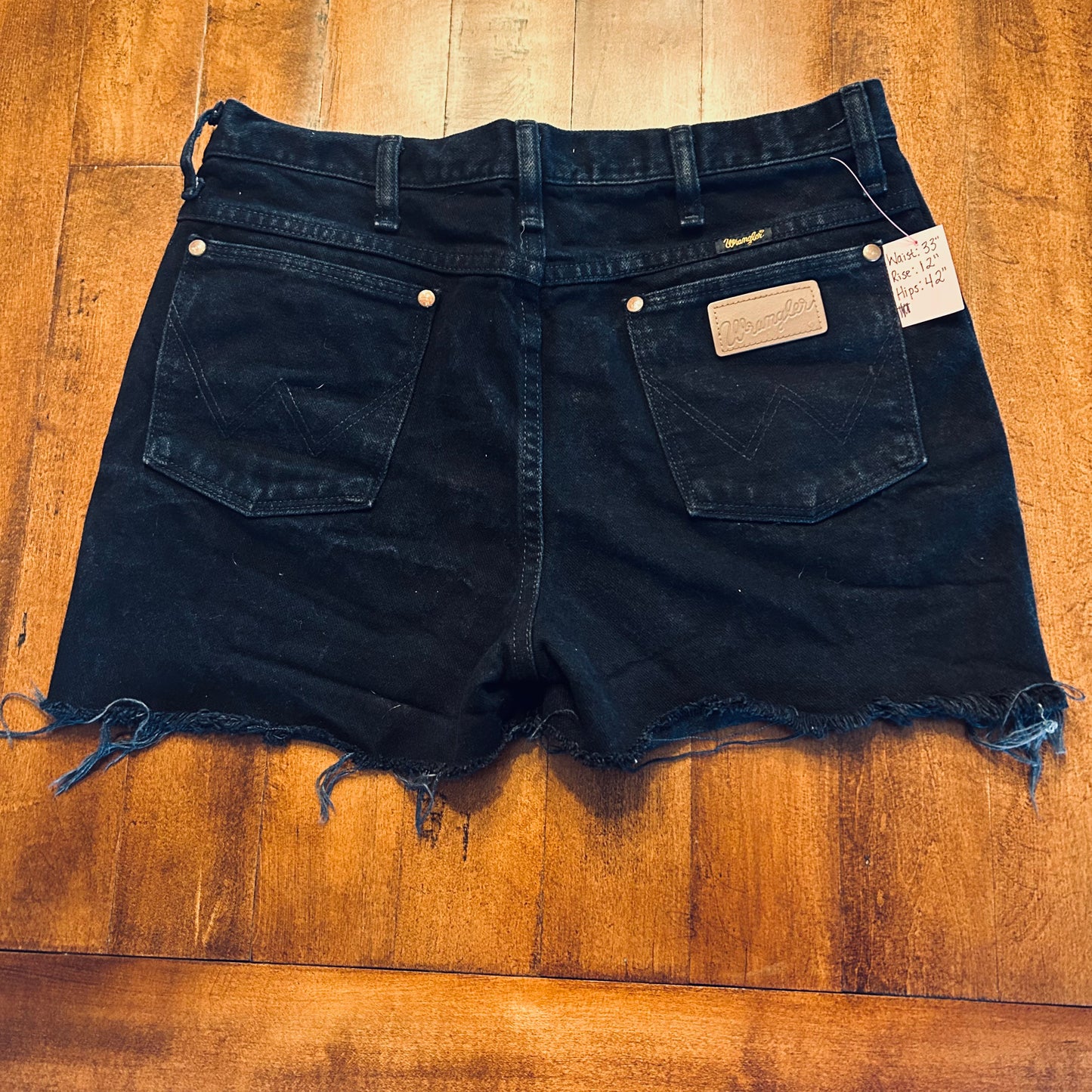 Wrangler Cut Off Black Shorts Size 33