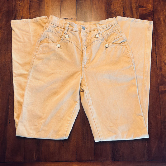 Yellow Roper Bareback Jeans Size 27x35