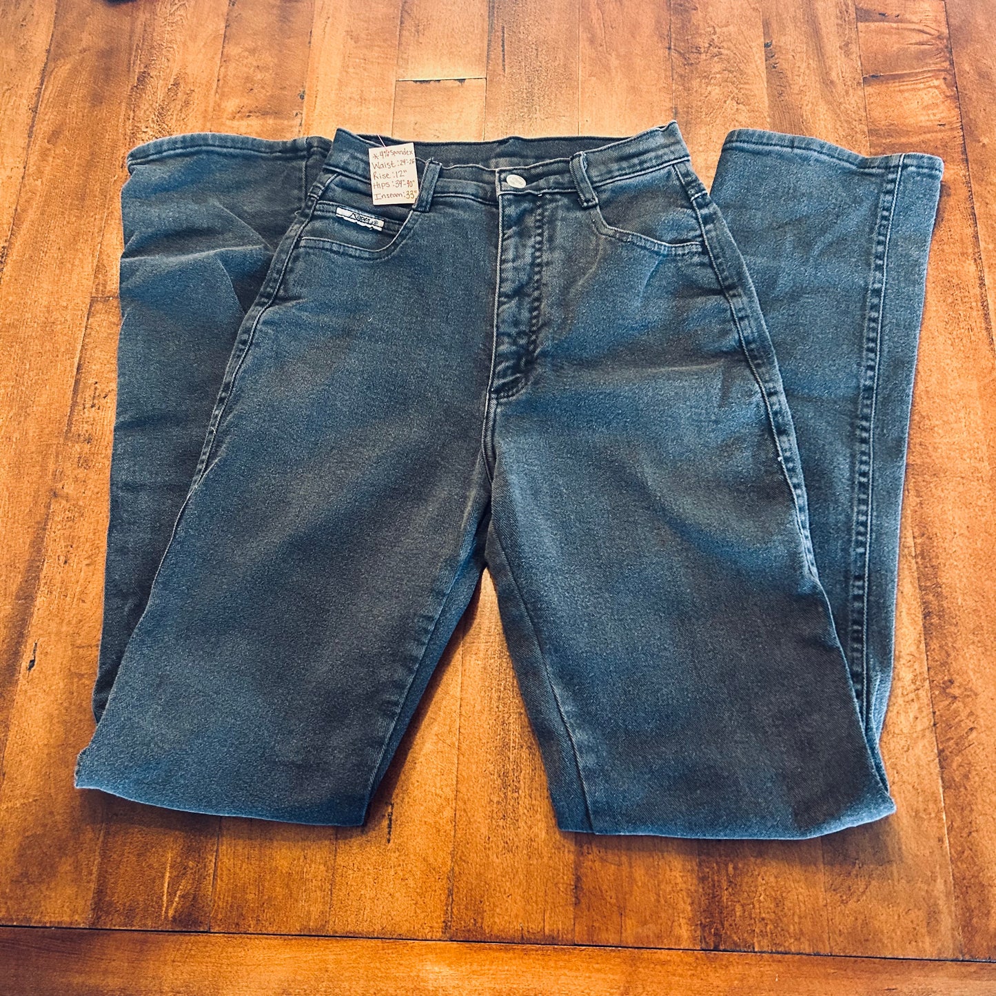 Vintage Roper Black Jeans with 4% Spandex Size 24-26x33
