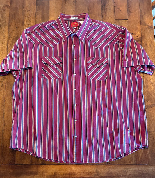 Ely Plains Short Sleeve Pearl Snap Size XXL