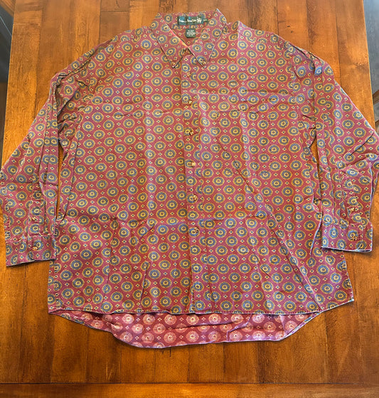 Vintage Burgundy Button Up Size XXL