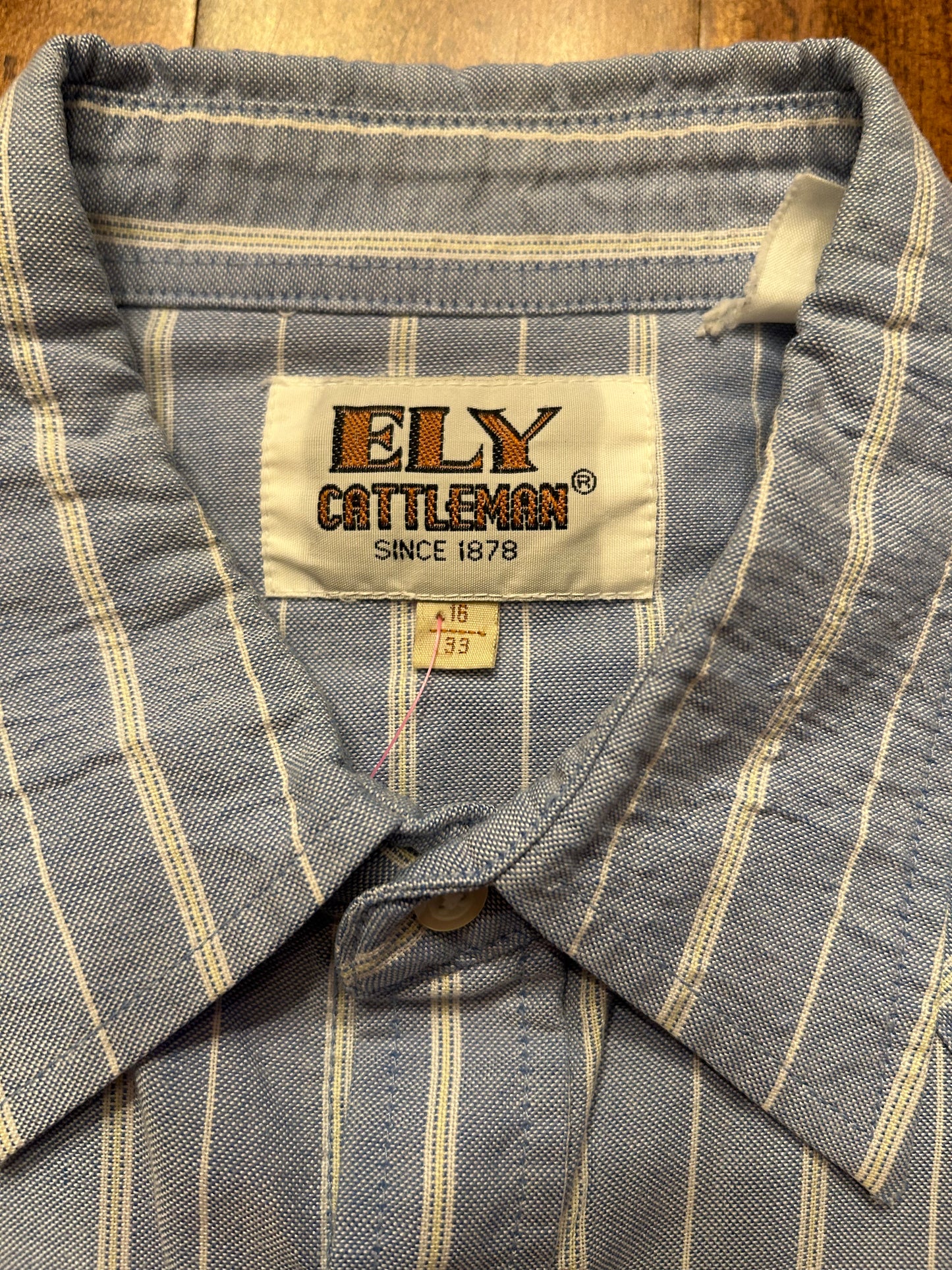 Ely Cattleman Pearl Snap Size 16-33 (L)