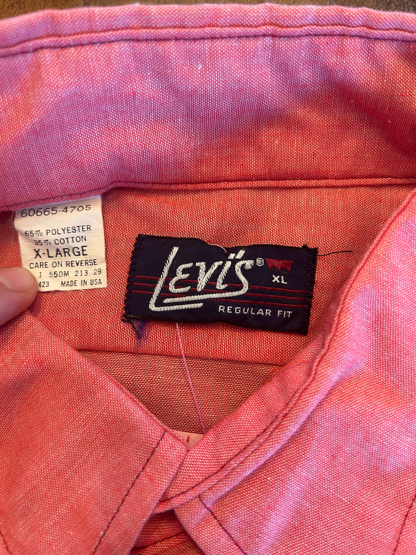 Vintage Pink Levi's Button Up Size XL