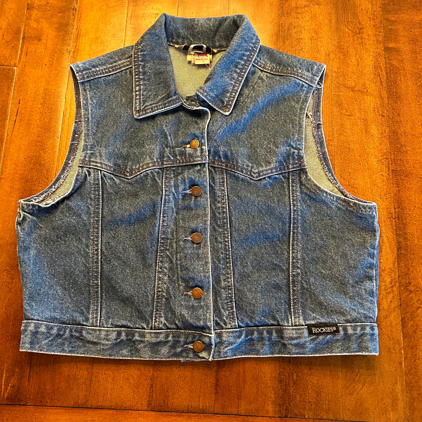 Vintage Rockies Jean Vest Ladies Size S/M