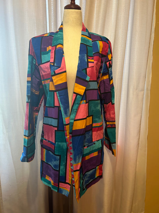 Vintage Barrie Stephens Bold Blazer with Shoulder Pads Size M