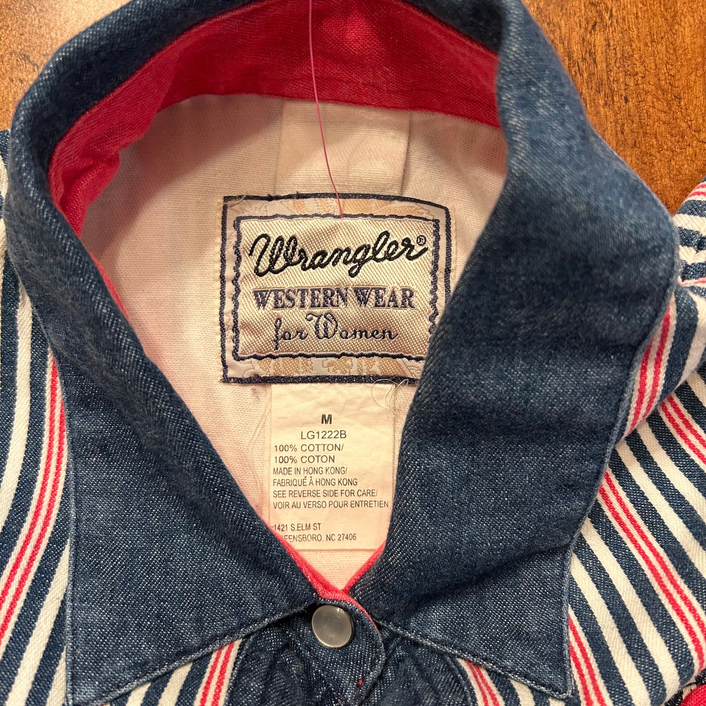 Vintage Wrangler Button Up Ladies Size M
