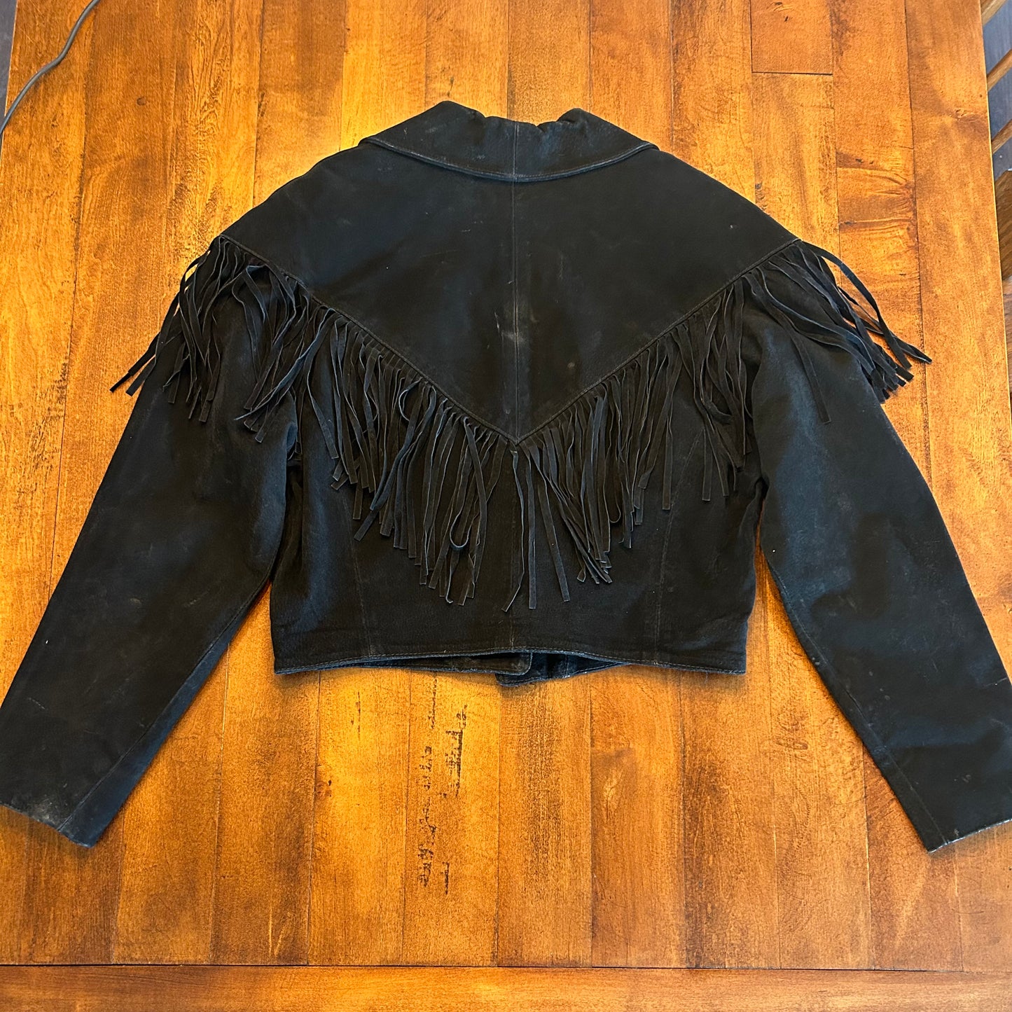Vintage Adler Genuine Leather Jacket with Fringe Size M