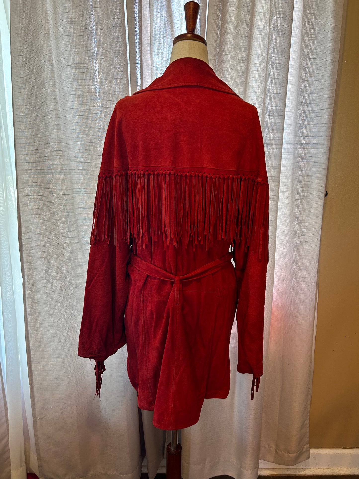 Vintage DYNK Red Suede Jacket Size S/M