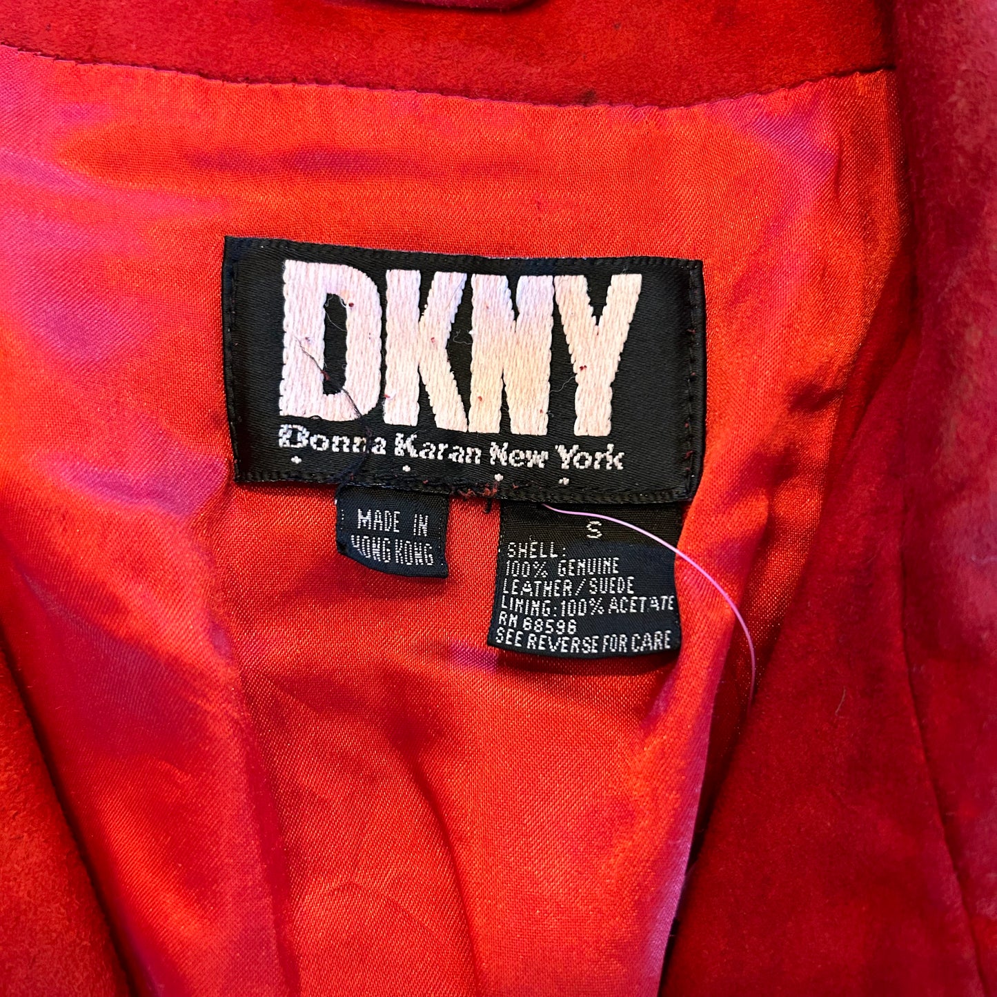 Vintage DYNK Red Suede Jacket Size S/M