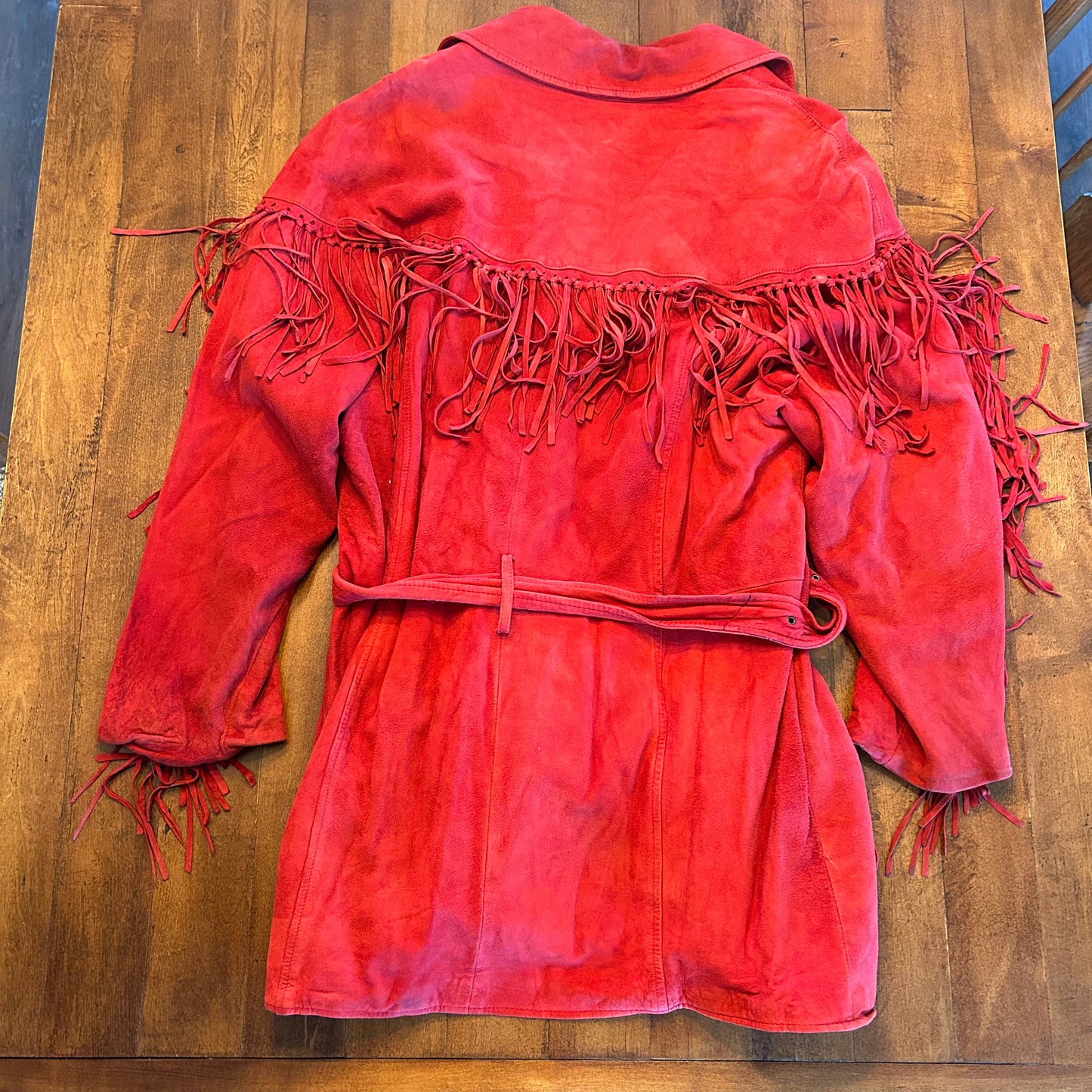 Vintage DYNK Red Suede Jacket Size S/M