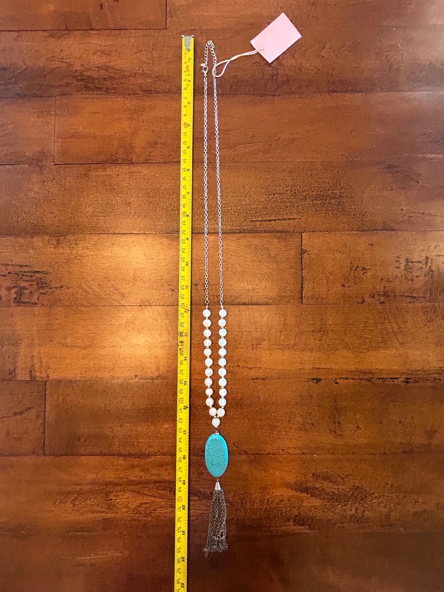 Turquoise & Gold Necklace with Beads