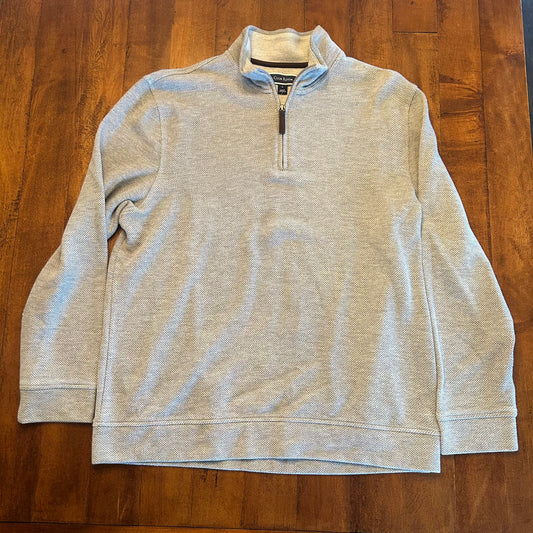 Club Room Gray Fleece Pullover Size L