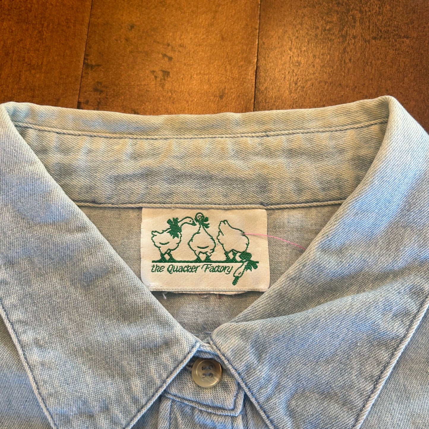 Vintage Quacker Factory Jean Button Up Ladies Size L