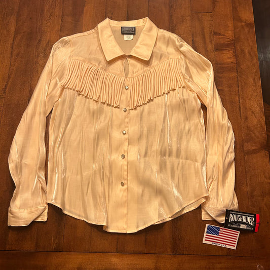 Vintage Rough Rider By Circle T NWT Satin Button Down Size L