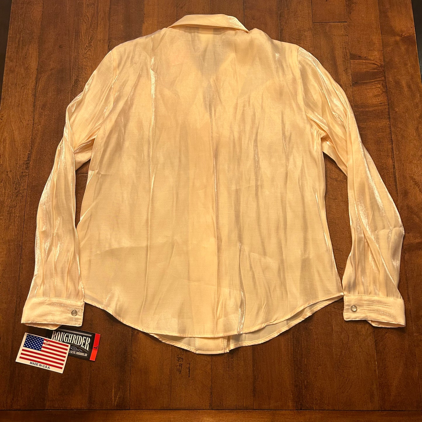 Vintage Rough Rider By Circle T NWT Satin Button Down Size L