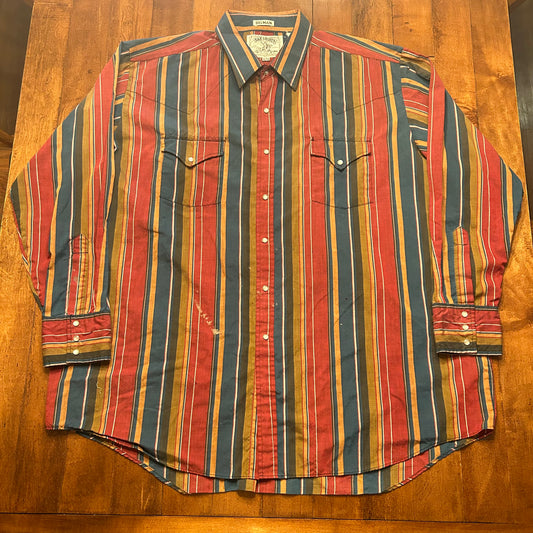 Vintage Big Man Ely Shirts Pearl Snap Size XXL