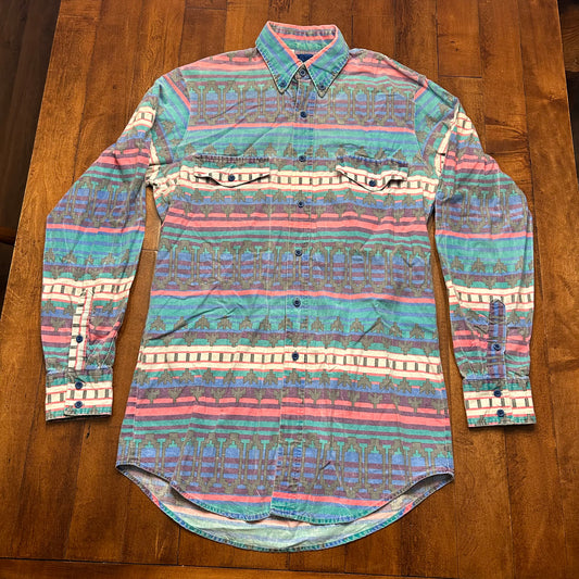 Vintage Roper Aztec Button Up Size L