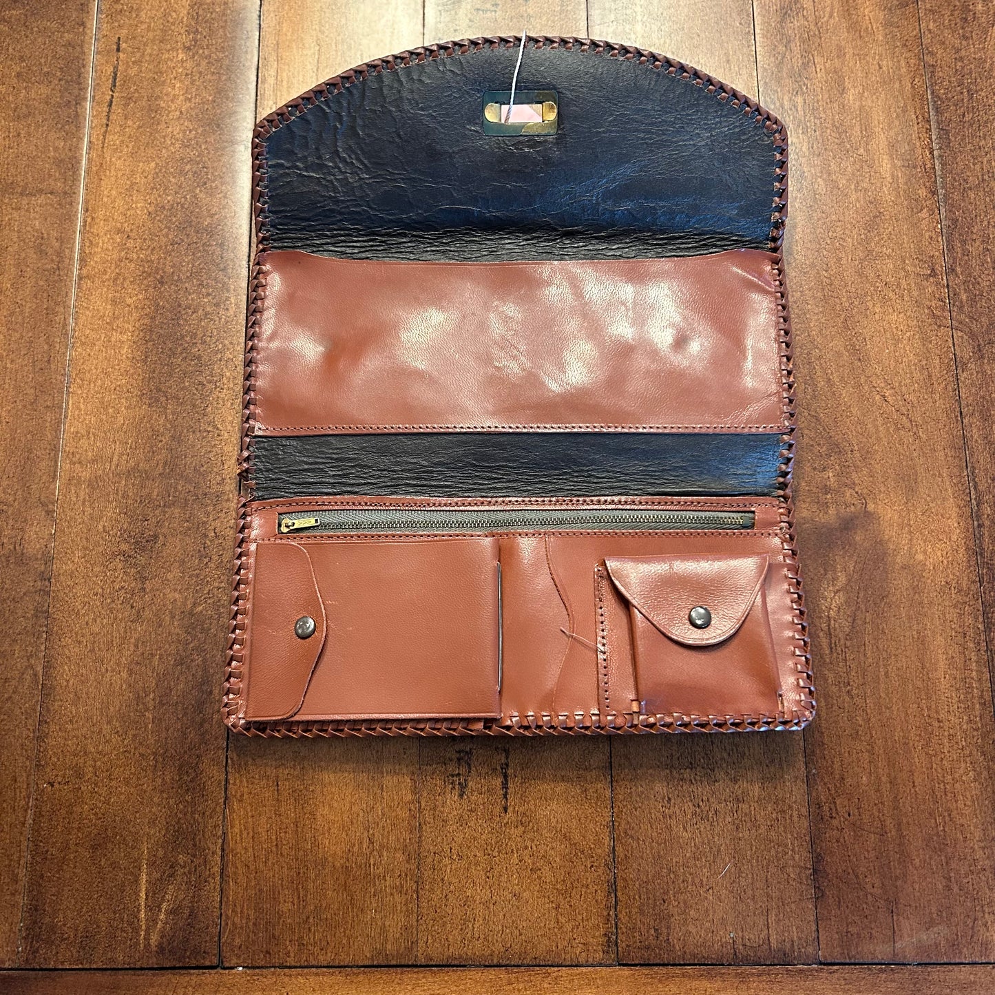 Vintage Leather Wallet with Tooling