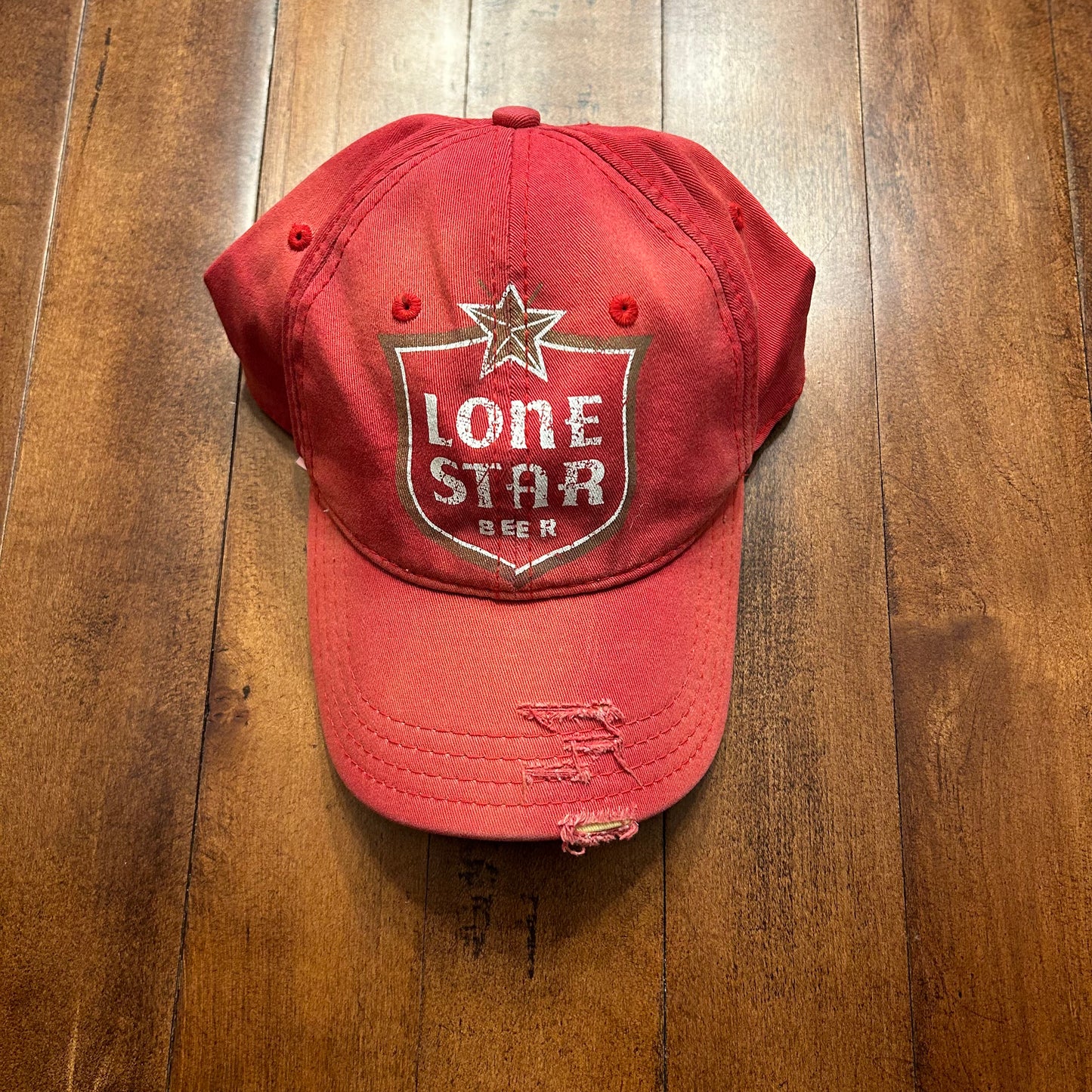 Vintage Lone Star Beer Red Hat