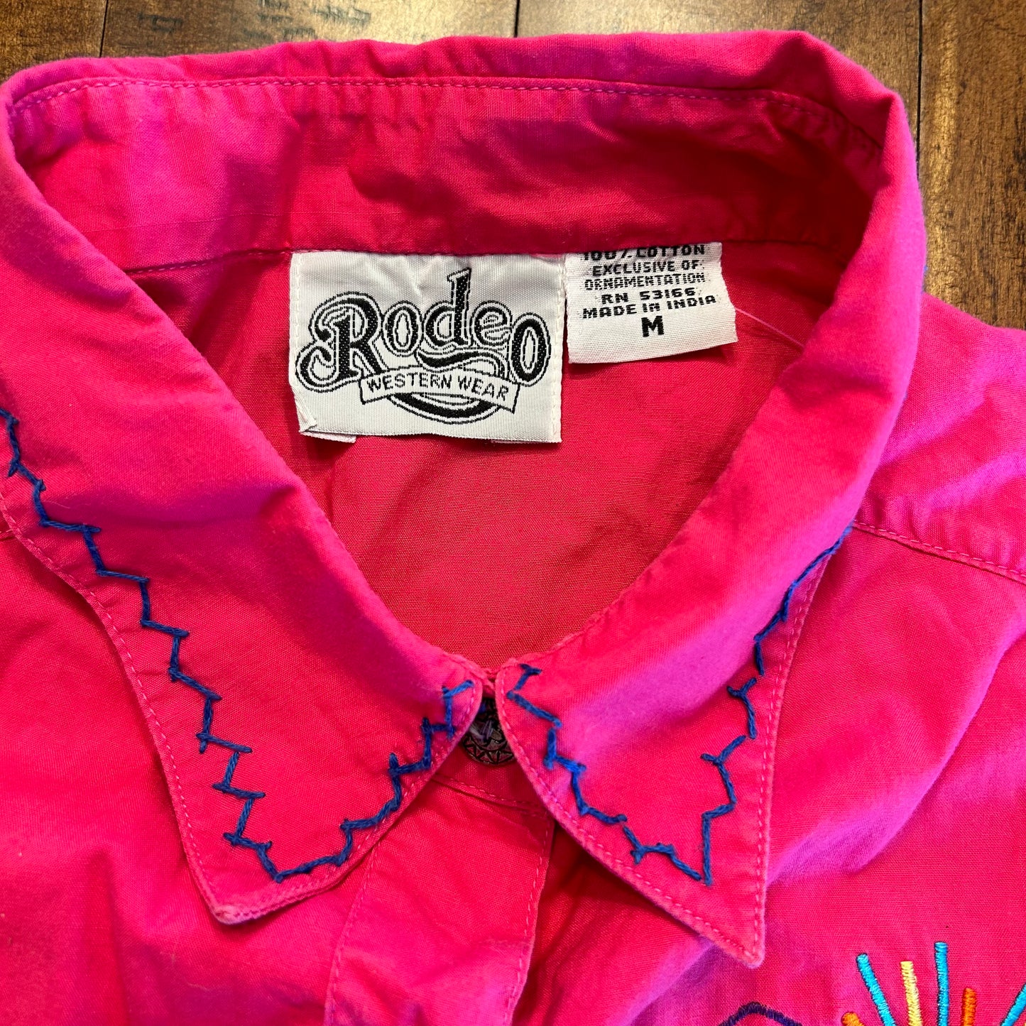 Vintage Rodeo Western Wear Barbie Pink Tank Top Button Up with Tie Size M