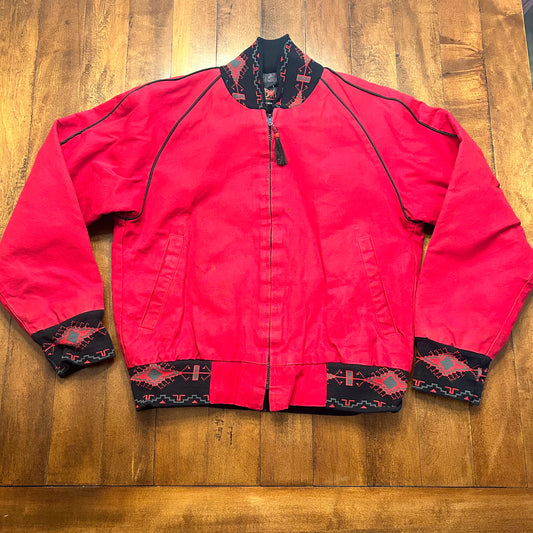 Vintage Kyta Make Co Red Bomber Jacket Size S
