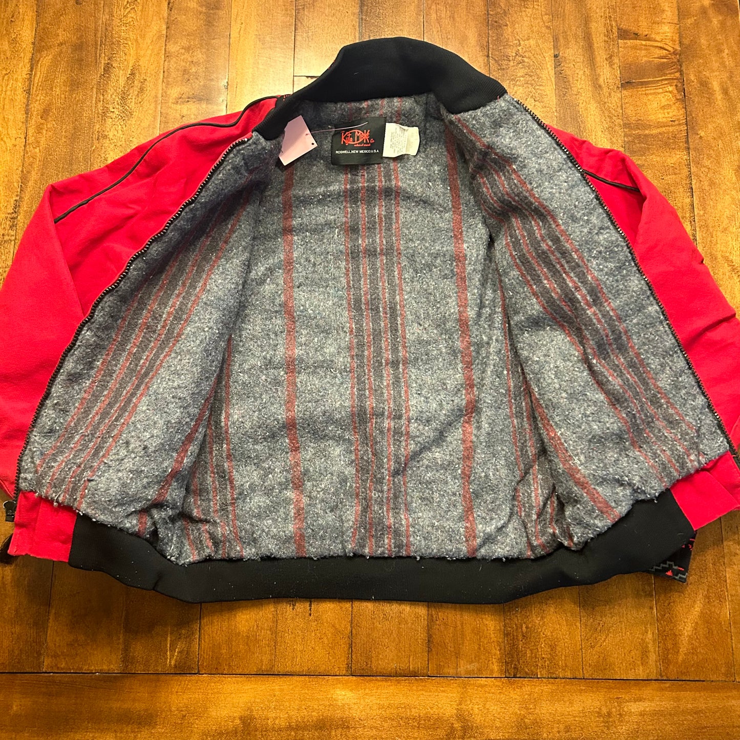 Vintage Kyta Make Co Red Bomber Jacket Size S
