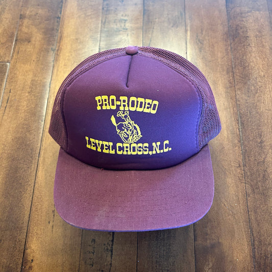 Vintage Pro-Rodeo Burgundy SnapBack Hat