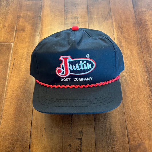 Justin Boot Company Black SnapBack Hat