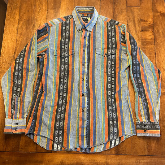 Vintage Wrangler Aztec Button Up Size L