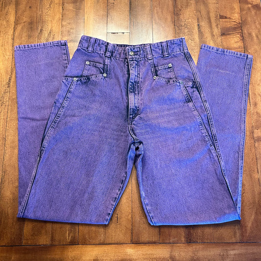 Vintage Wrangler Purple Acid Wash SilverLake Jeans Size 29x35