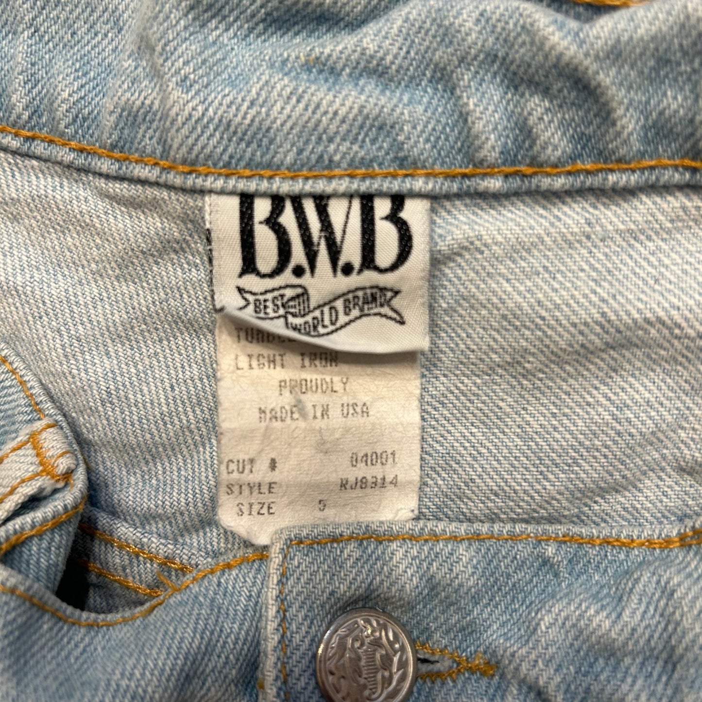 Vintage B.W.B Jean Shorts Size 27